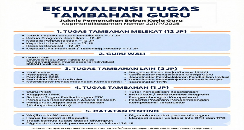 Ekuivalensi Tugas Tambahan untuk Pemenuhan 24 JP